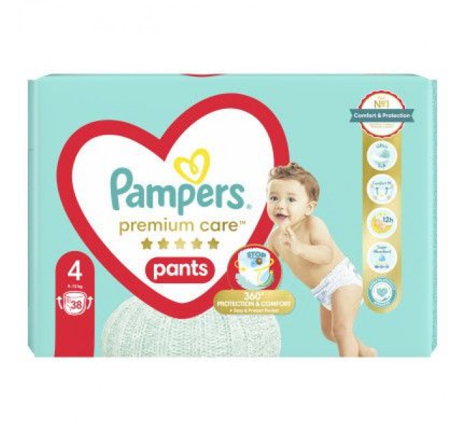 Pampers Підгузки Pampers Premium Care Pants Maxi Розмір 4 (9-15 кг) 38 шт (8001090759832)