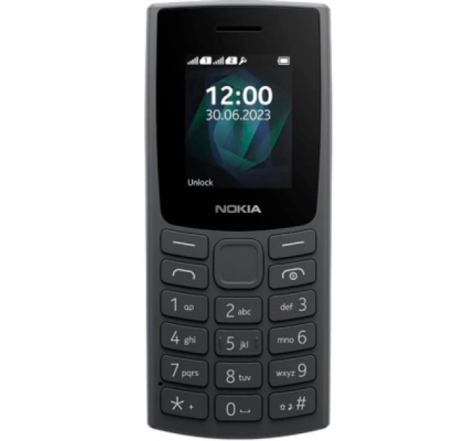 Nokia Мобільний телефон Nokia 105 SS 2023 (no charger) Charcoal