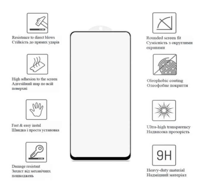 Drobak Скло захисне Drobak Google Pixel 7 Black Frame A+ (717162)
