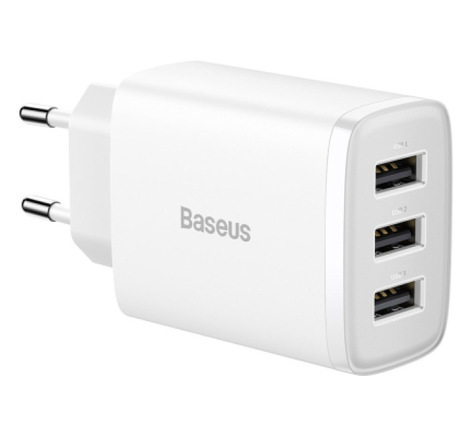 Baseus Зарядний пристрій Baseus White (CCXJ020102)