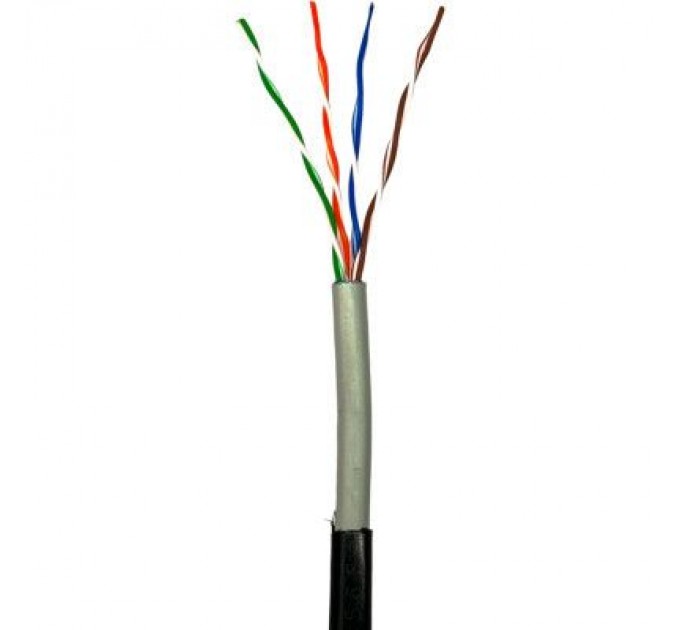 GEAR Кабель мережевий GEAR UTP 305м, cat.5e, CCA, 4*2*0,51, PVC+PE, outdoor (GEC-UTPCCAOUT051305)