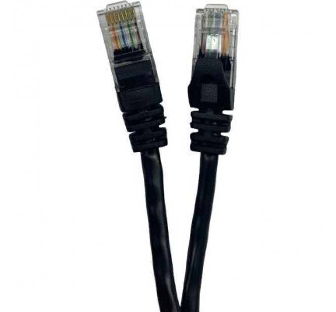 GEAR Патч-корд 0.25м UTP cat.6, CCA,24AWG, black GEAR (GPC-UTPC6CCARJ45-0.25B)
