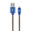 Cablexpert Дата кабель USB 2.0 AM to Lightning 2.0m Cablexpert (CC-USB2J-AMLM-2M-BL)