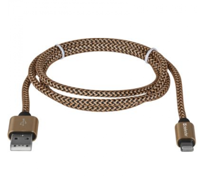 Defender Дата кабель USB 2.0 AM to Lightning 1.0m gold Defender (87806)