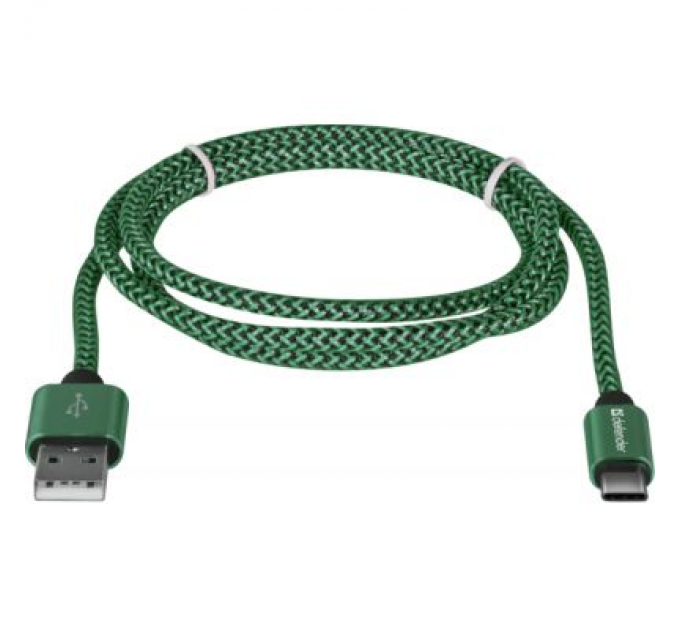 Defender Дата кабель USB 2.0 AM to Type-C 1.0m USB09-03T PRO green Defender (87816)