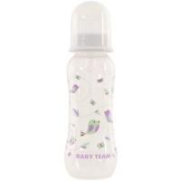 Пляшечка для годування Baby Team з силіконовою соскою 250 мл біла (1121_белый)