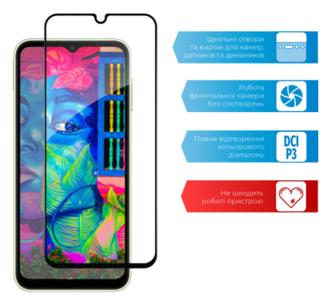 ACCLAB Скло захисне ACCLAB Full Glue Samsung A14 (1283126559747)