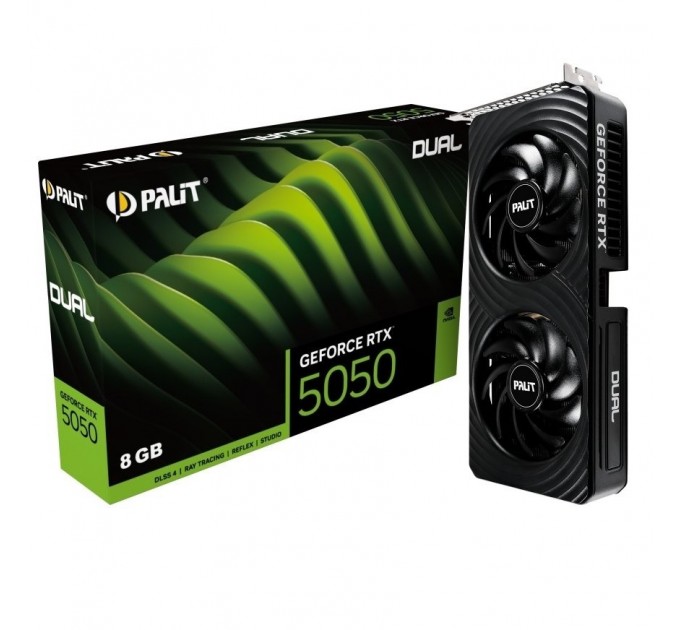 Palit Відеокарта GF RTX 5050 8GB GDDR6 Dual Palit (NE65050019P1-GB2070D)