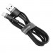 Baseus Дата кабель USB 2.0 AM to Lightning 1.0m Cafule 2.4A gray+black Baseus (CALKLF-BG1)
