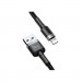 Baseus Дата кабель USB 2.0 AM to Lightning 1.0m Cafule 2.4A gray+black Baseus (CALKLF-BG1)
