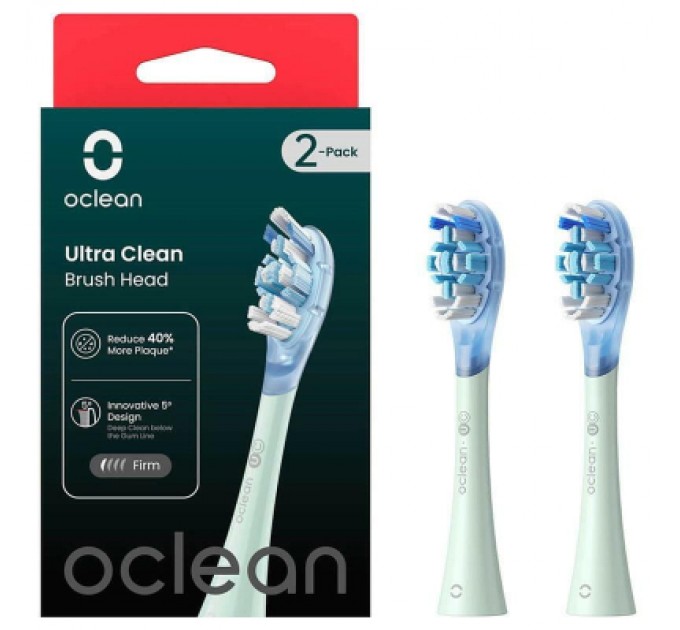 Oclean Насадка для зубної щітки Oclean UC01 G02 Ultra Clean Brush Head Green (2 шт) (6970810553512)
