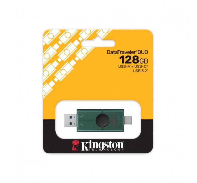Kingston Флеш-накопичувач USB3.2 128GB Type-C Kingston DataTraveler Duo Green (DTDEG2/128GB)