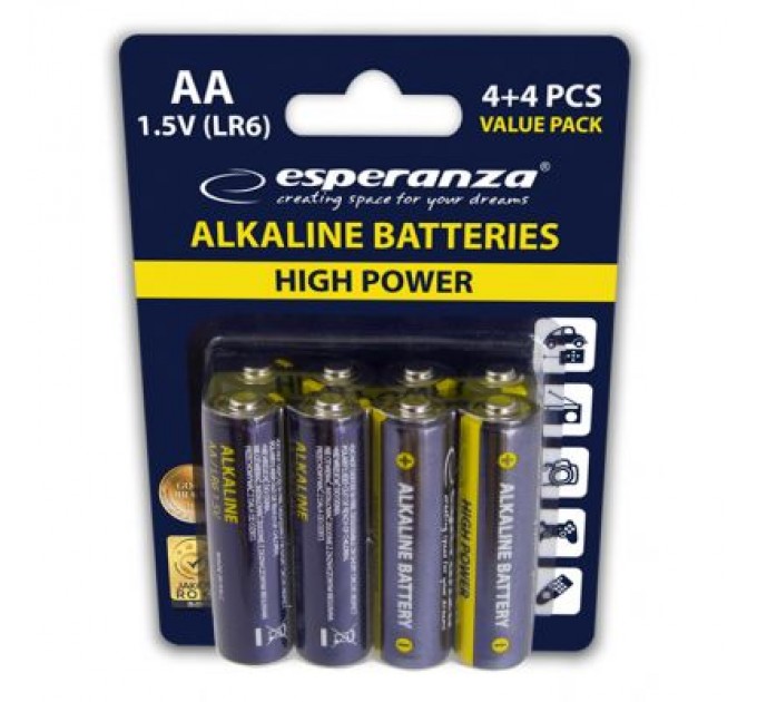 Esperanza Батарейка Esperanza AA LR6 Alkaline * 8 (EZB103)