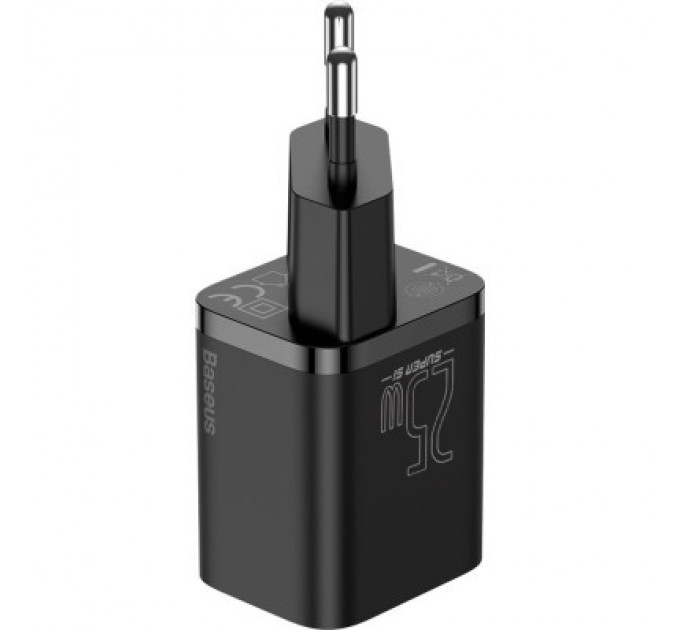 Baseus Зарядний пристрій Baseus 1xUSB 25W (USB-C) + Cable Type-C black (TZCCSUP-L01)