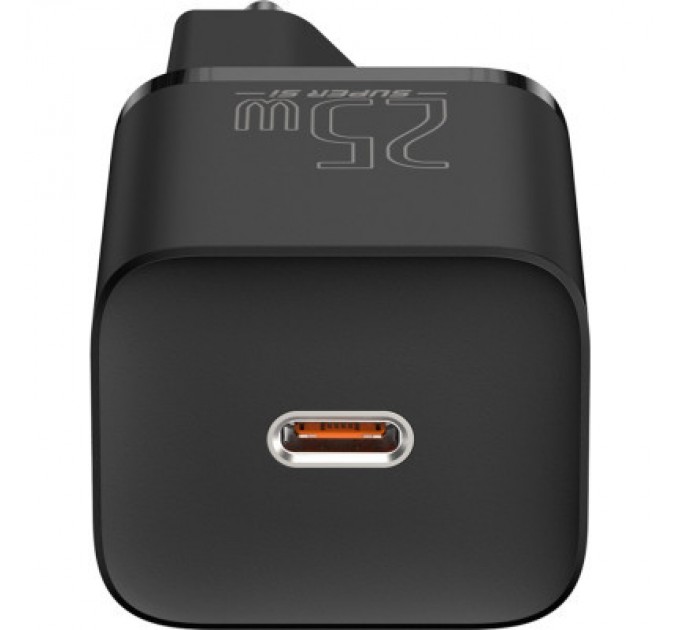 Baseus Зарядний пристрій Baseus 1xUSB 25W (USB-C) + Cable Type-C black (TZCCSUP-L01)