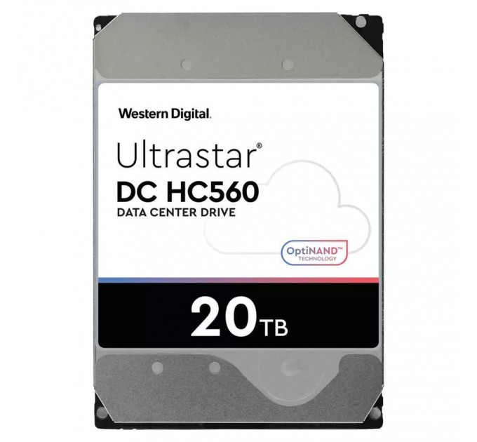 WESTERN DIGITAL ULTRASTAR Запам’ятовувальний пристрій на жорстких дисках (HDD) SATA 20TB 7200RPM 6GB/S 512MB DC HC560 0F38785 WD
