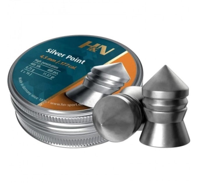 H&N Пульки H&N Silver Point 4,5 мм 0,75 г 400 шт/уп (92344500004)