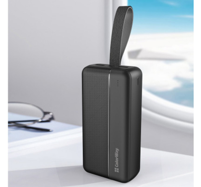 ColorWay Батарея універсальна ColorWay 30 000 mAh High-power 2 PD/20W, QC/3.0, USB-C/Micro-USB (CW-PB300LPC2BK-PD)