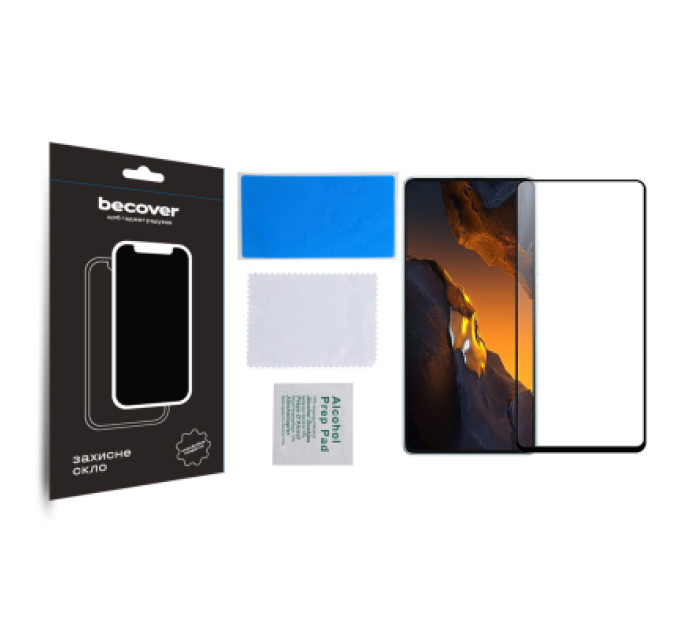 BeCover Скло захисне BeCover Poco F5 Black (709743)