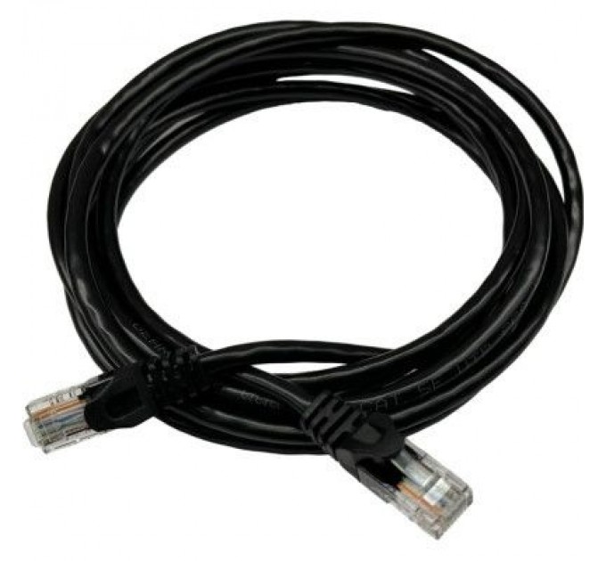Патч-корд 3м UTP cat.5e, CU, 24AWG, black GEAR (GPC-UTPCURJ45-3B)