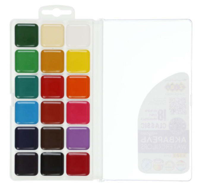 ZiBi Акварельні фарби KIDS Line -2 Classic 18 кольорів ZiBi (ZB.6586)