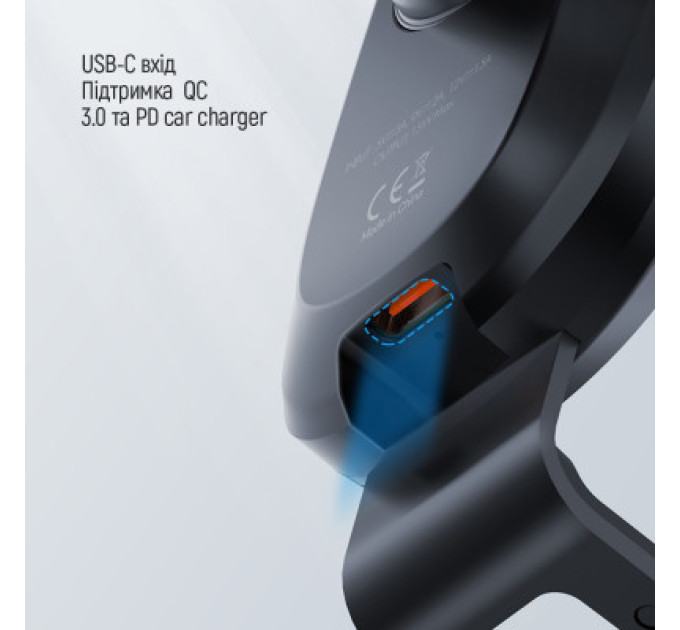 ColorWay Універсальний автотримач ColorWay Air Vent Car Wireless Charger 15W Black (CW-CHAW038Q-BK)