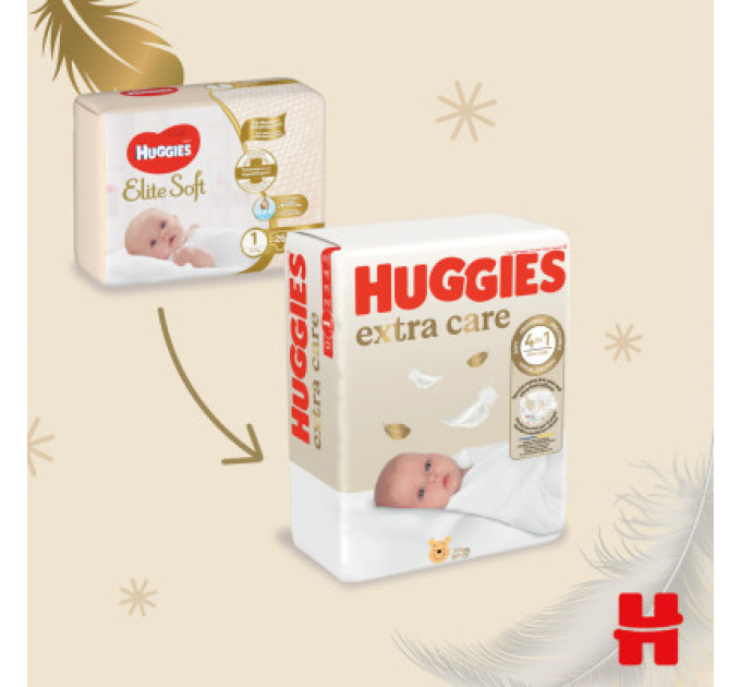Huggies Підгузки Huggies Extra Care Size Розмір 2 (3-6 кг) 24 шт (5029053550275)