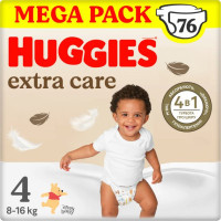 Підгузки Huggies Extra Care Size Розмір 4 (8-16 кг) 76 шт (5029053583167)