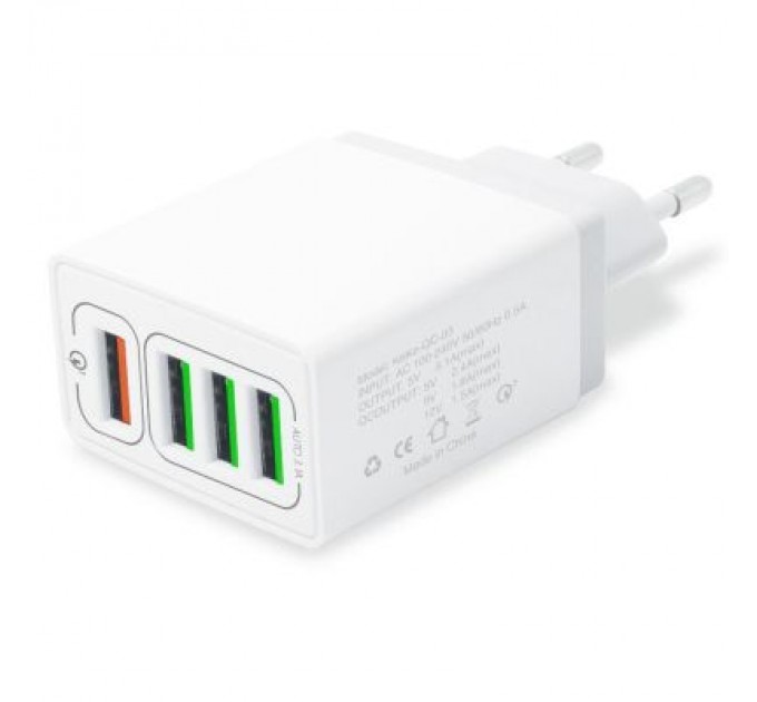 XoKo Зарядний пристрій XoKo QC-405 4 USB 6.2A White (QC-405-WH)