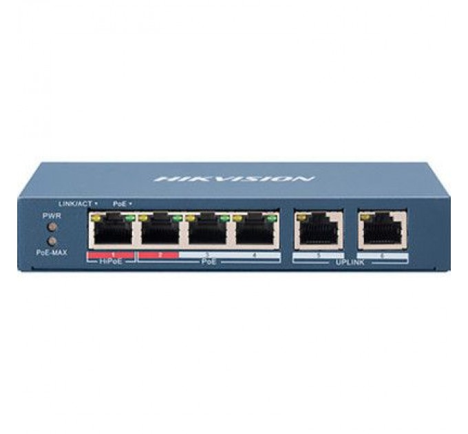 Hikvision Комутатор мережевий Hikvision DS-3E0106P-E/M