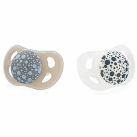 Пустушка Twistshake Pastel Grey White (2шт) 0-6 міс, силіконова (78594)
