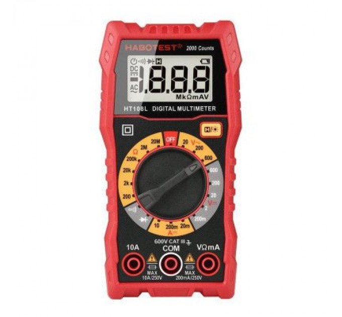 Habotest Цифровий мультиметр Habotest HT108L DC600V/10A, AC600V (HT108L)