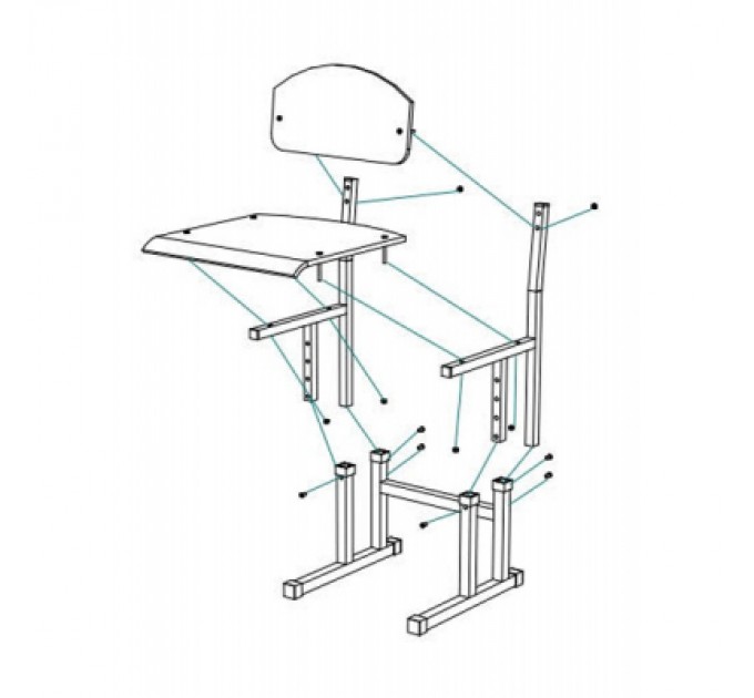 Sector Парта зі стільцем Sector Ніжність трансформер (Ніжність)