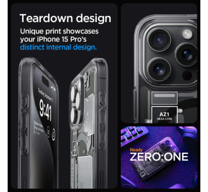 Spigen Чохол до мобільного телефона Spigen Apple iPhone 15 Pro Ultra Hybrid MagFit Zero One (ACS06721)