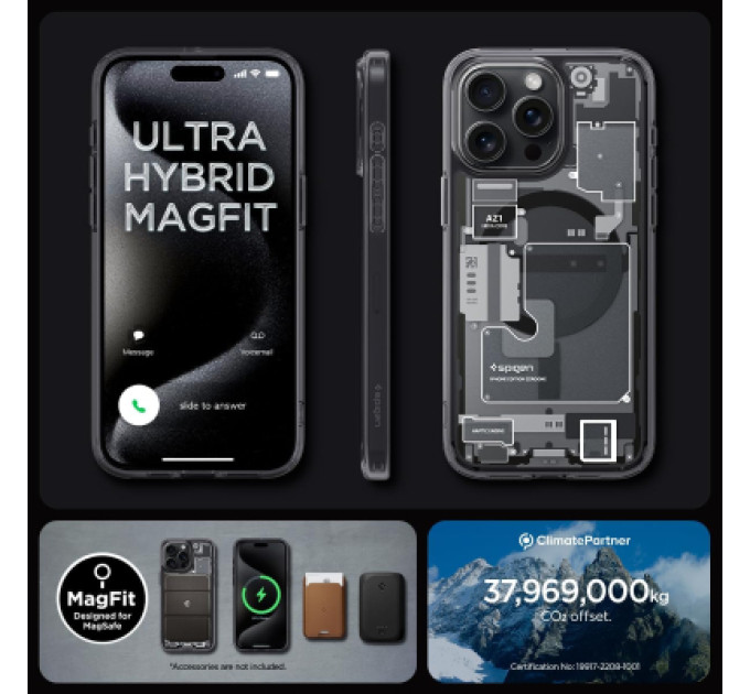 Spigen Чохол до мобільного телефона Spigen Apple iPhone 15 Pro Ultra Hybrid MagFit Zero One (ACS06721)