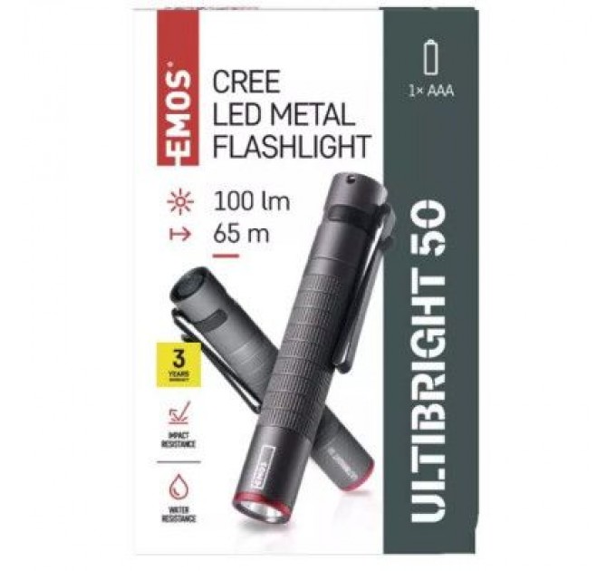 EMOS Ліхтар EMOS P3150 100Lm 1AAA Metal (P3150)