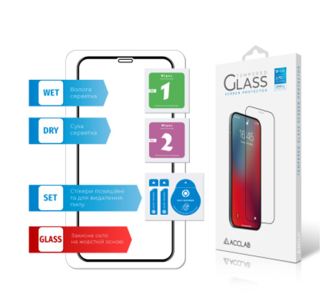 ACCLAB Скло захисне ACCLAB Full Glue ESD Apple Iphone X/XS/11 Pro (1283126532139)