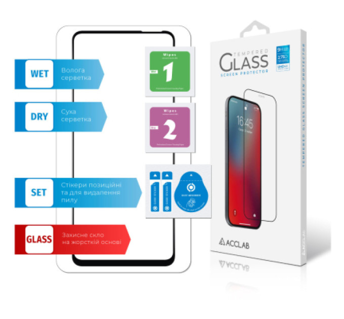 ACCLAB Скло захисне ACCLAB Full Glue Tecno Spark 8C (1283126542466)