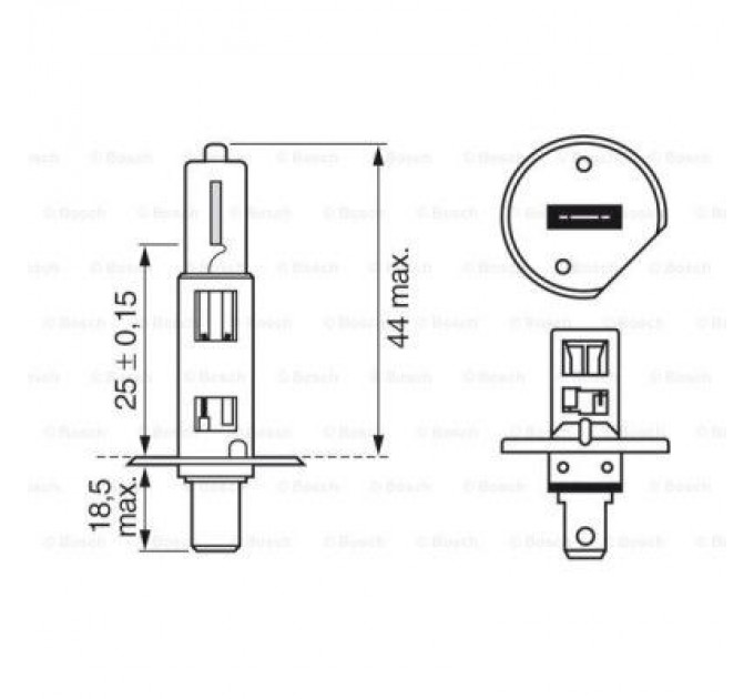 Bosch Автолампа Bosch галогенова 55W (1 987 302 011)