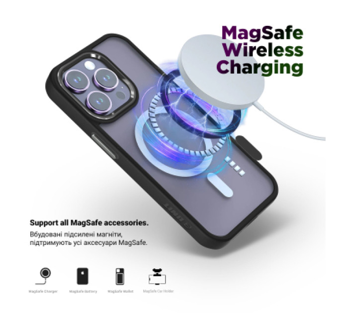 Armorstandart Чохол до мобільного телефона Armorstandart Unit MagSafe Apple iPhone 15 Pro Black (ARM69353)
