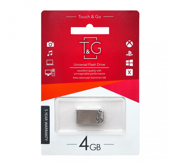 T&G Флеш-накопичувач USB 4GB T&G 110 Metal Series Silver (TG110-4G)