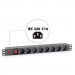 Kingda Силовий блок 19" 1U 8xSchuko, вимикач, С14 Kingda (KD-PDU-GM-1U-P8-C14)