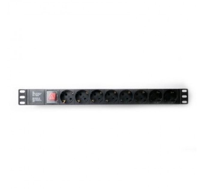 Kingda Силовий блок 19" 1U 8xSchuko, вимикач, С14 Kingda (KD-PDU-GM-1U-P8-C14)