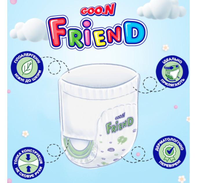 GOO.N Підгузки GOO.N Friend Розмір 5 (12-17 кг) 24 шт (8697404380627) (F1010117-002)