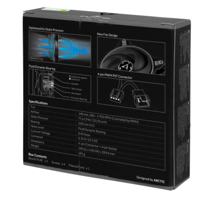 Arctic Кулер до корпусу Arctic BioniX P140 Grey (ACFAN00159A)