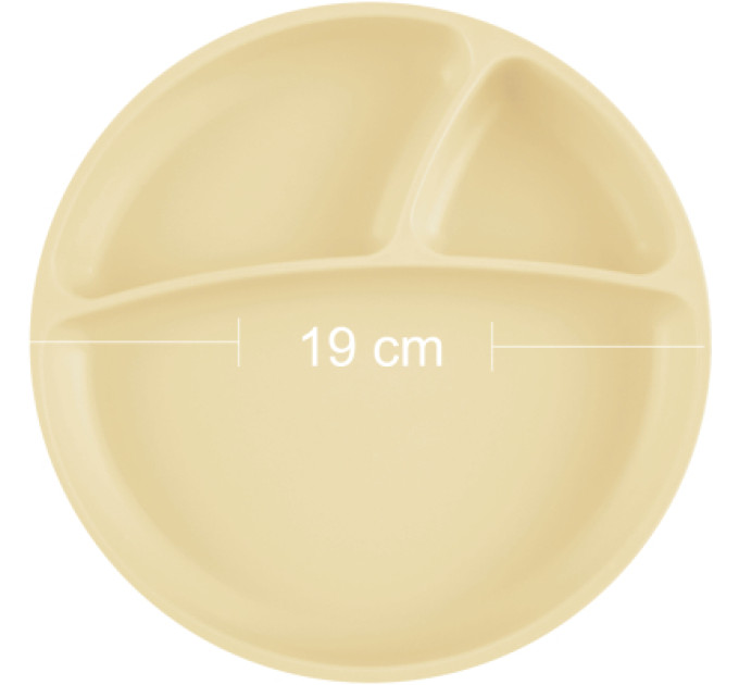 MinikOiOi Тарілка дитяча MinikOiOi Portions секційна Mellow Yellow (101050006)
