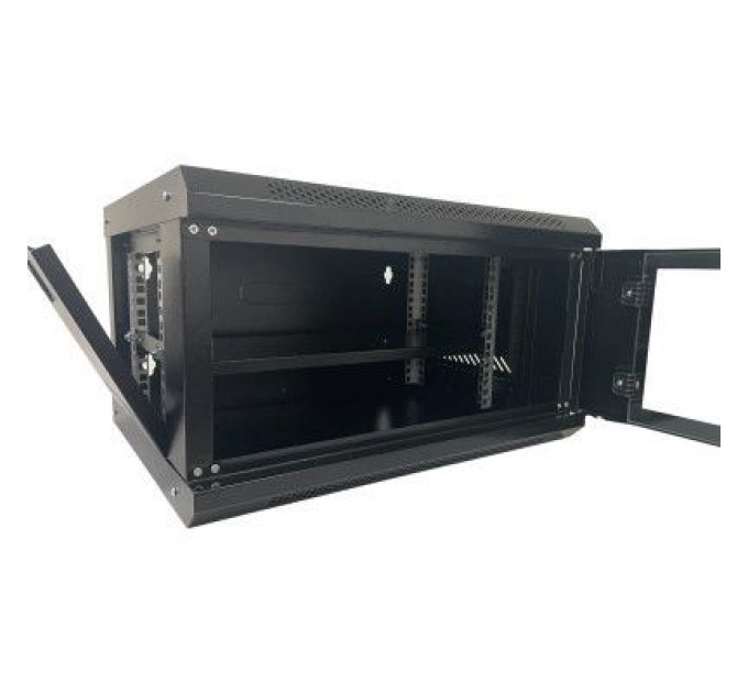 GEAR Шафа настінна GEAR 6U 19'' 530x400x300 мм, + полка 19", black (GWMSN-6U)