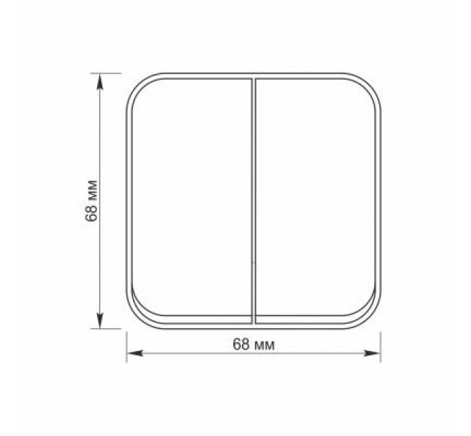 Videx Вимикач Videx BINERA IP20 зовнішній 2кл білий (VF-BNS12-W)