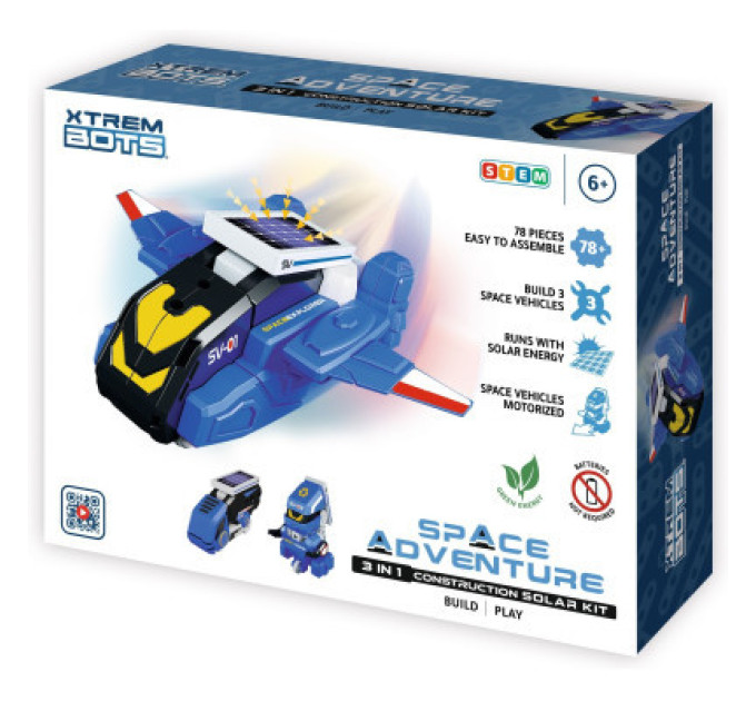 BlueRocket Трансформер BlueRocket Космічні пригоди 3 в 1 із сонячною панеллю STEM (XT1803088)