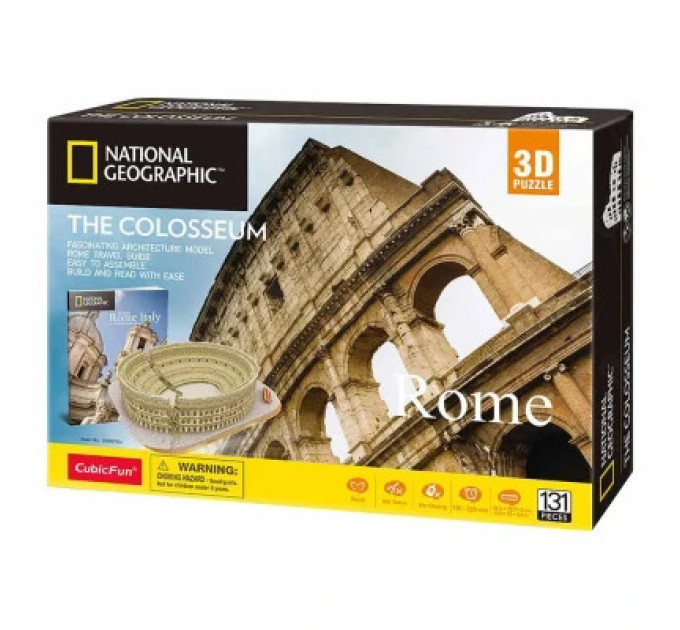 Cubic Fun Пазл Cubic Fun Тривимірна головоломка-конструктор National Geographic Колізей (DS0976h)